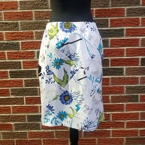 - Floral patchwork  pencil skirt
